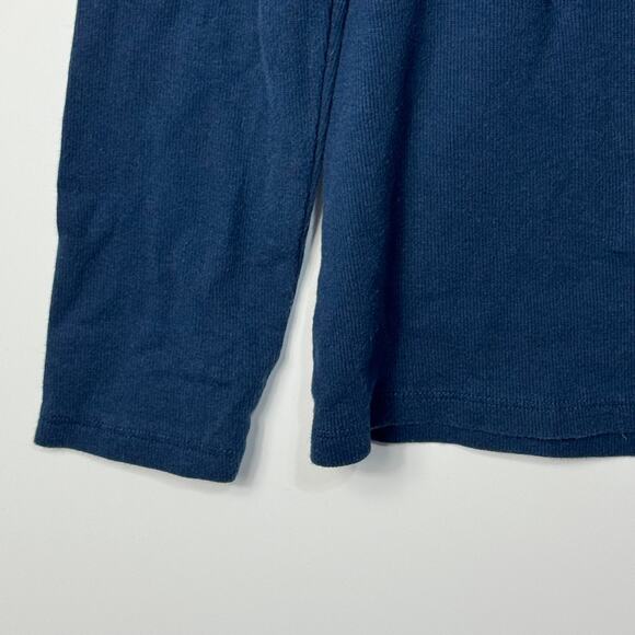 Time and Tru Womens Rib Knit Long Sleeve T Shirt Dark Blue XXL 20 - Picture 4 of 8